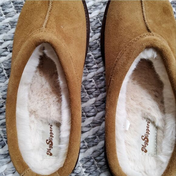 My Pillow MySlippers Suede Slip-on Clogs Size 9 - Picture 7 of 9